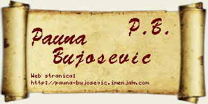Pauna Bujošević vizit kartica